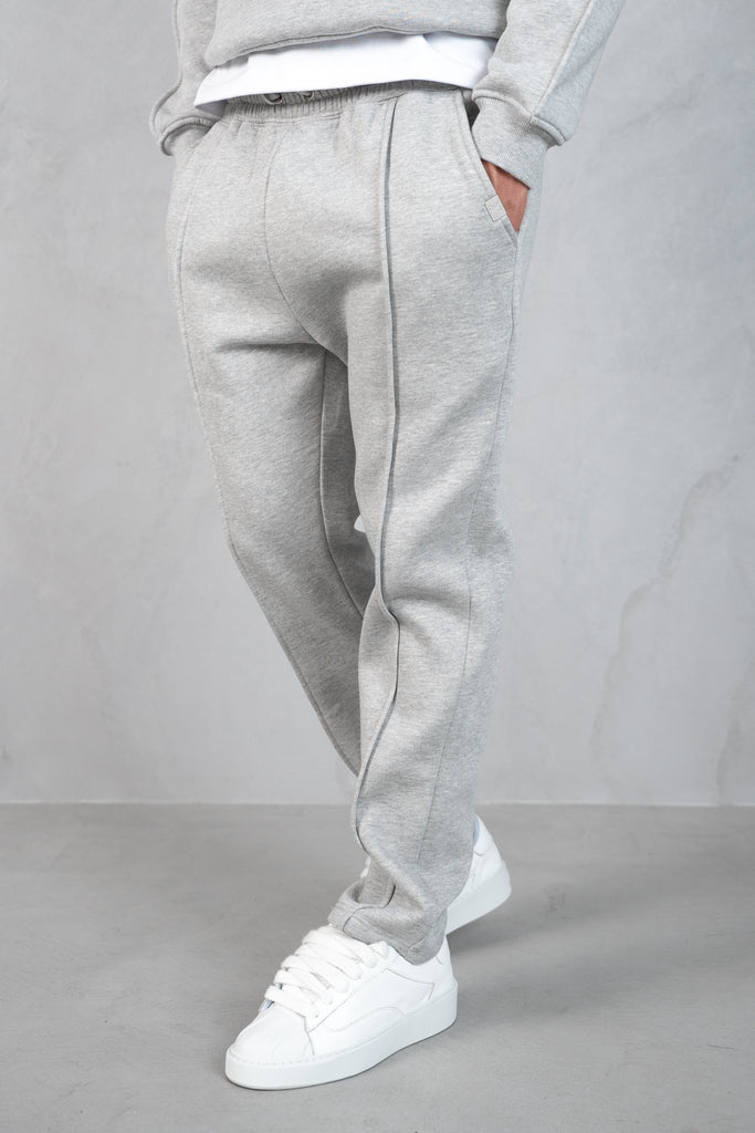 Relaxed Pintuck Joggers - Grey Marl