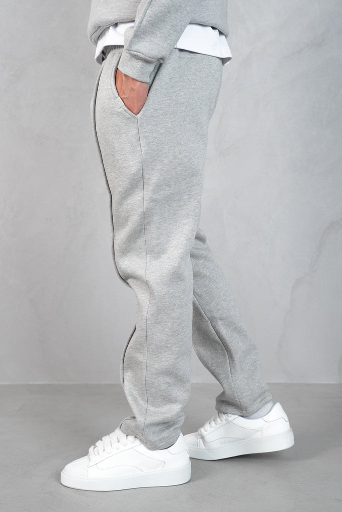 Relaxed Pintuck Joggers - Grey Marl