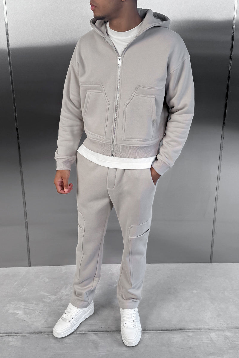Boxy Carpenter Hoodie - Grey