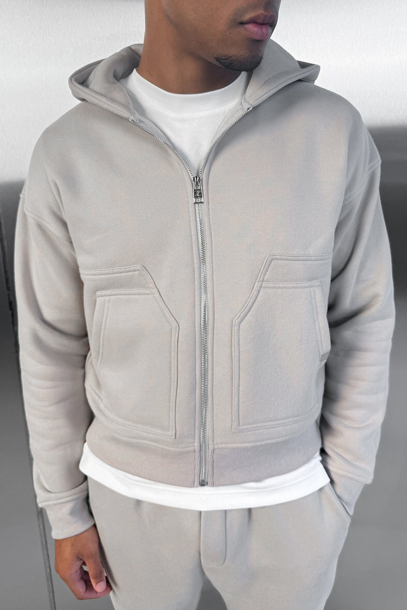 Boxy Carpenter Hoodie - Grey