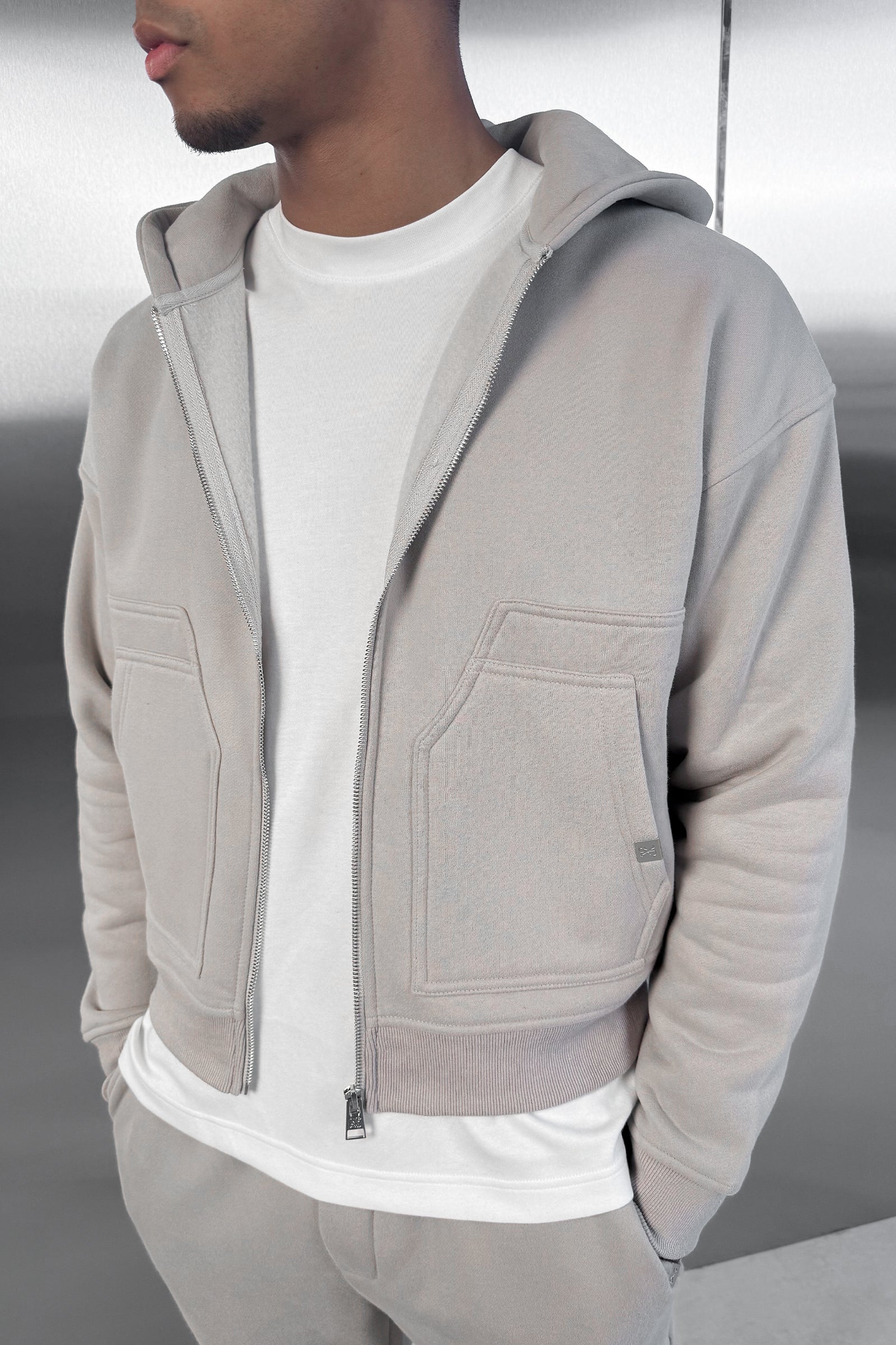 Boxy Carpenter Hoodie - Grey