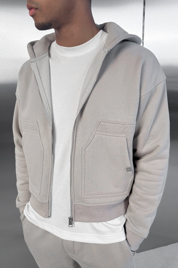 Boxy Carpenter Hoodie - Grey