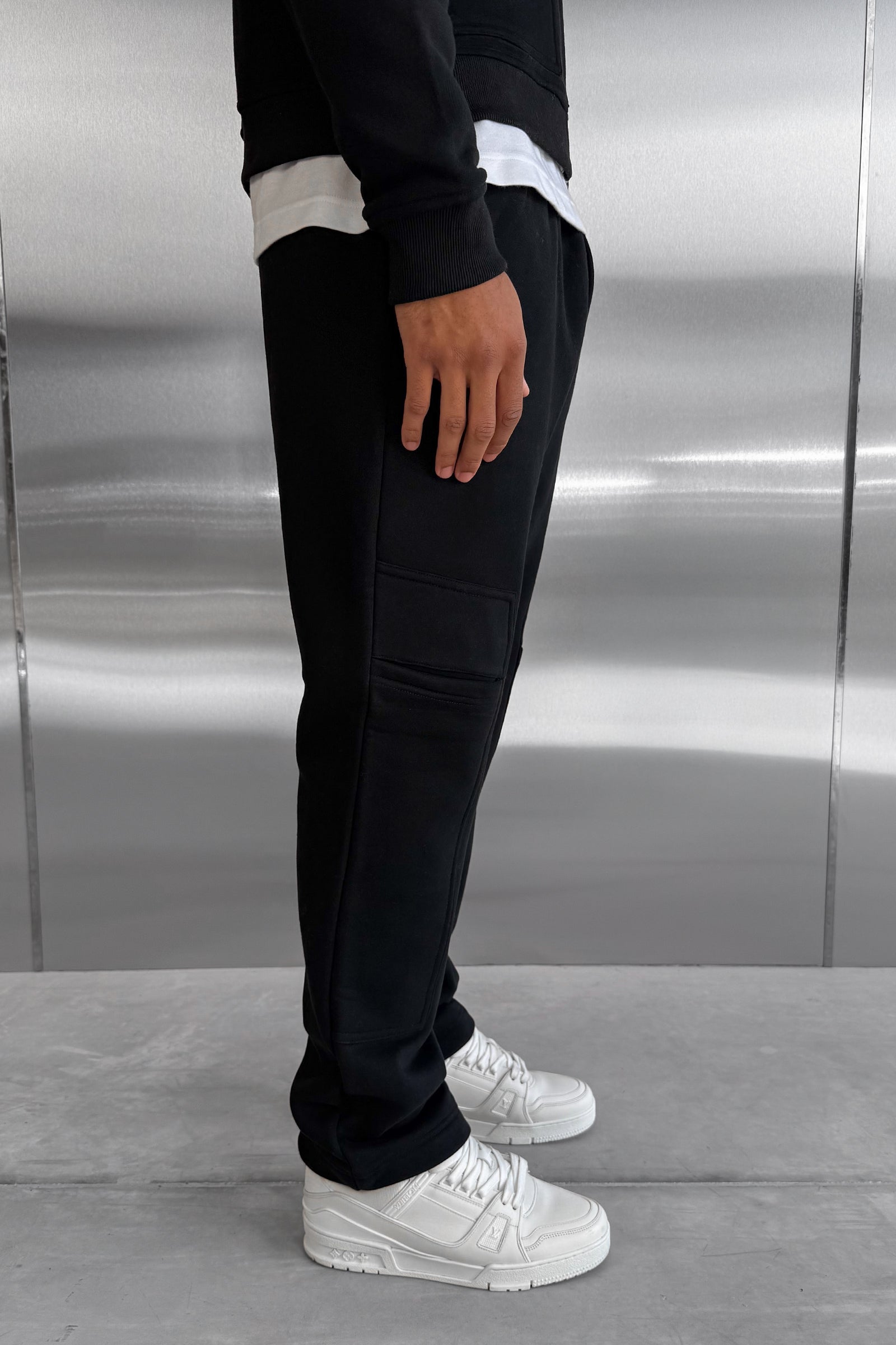 Carpenter Straight Leg Jogger - Black