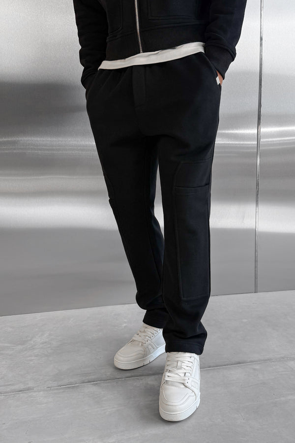 Carpenter Straight Leg Jogger - Black