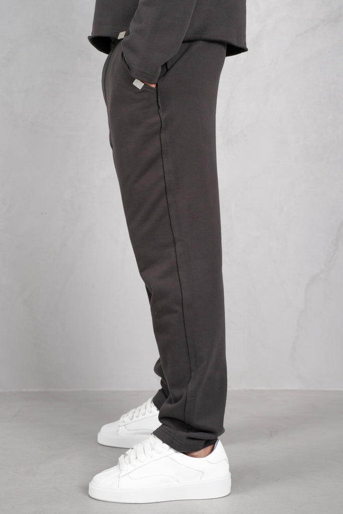 Raw Hem Straight Leg Jogger - Charcoal