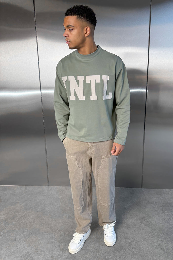 INTL Boxy Long Sleeve T-Shirt - Khaki
