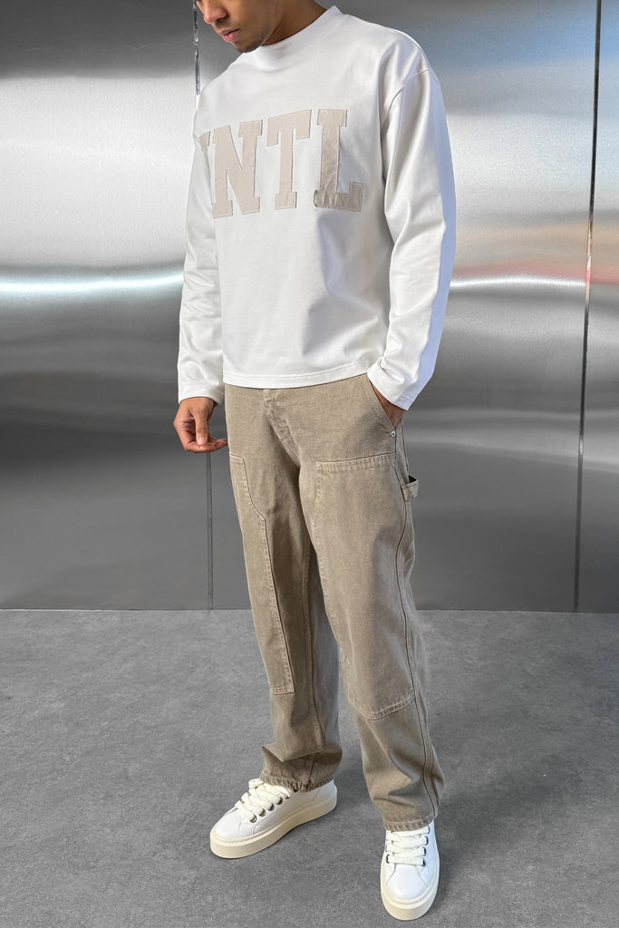 INTL Boxy Long Sleeve T-Shirt - White
