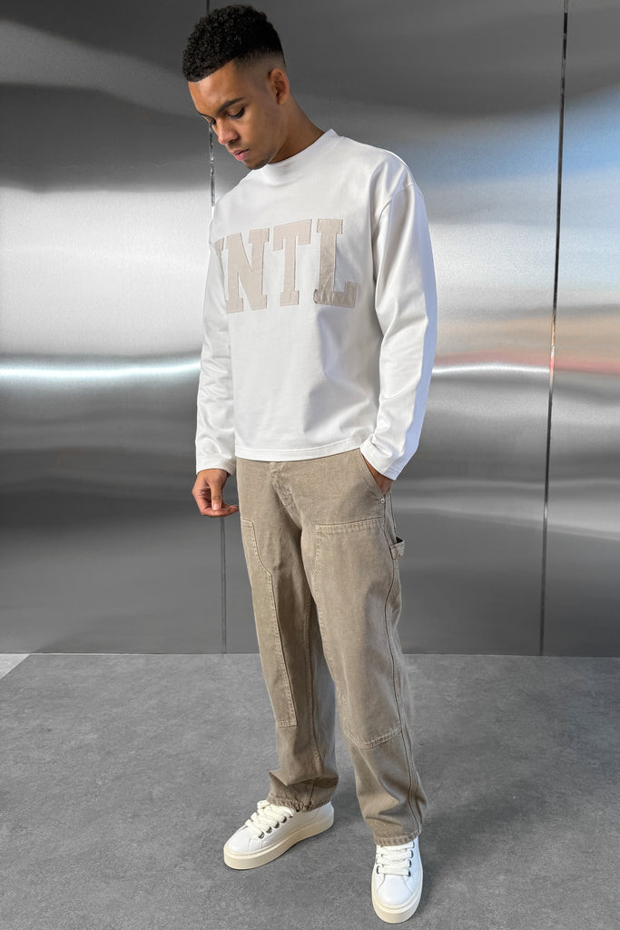 INTL Boxy Long Sleeve T-Shirt - White