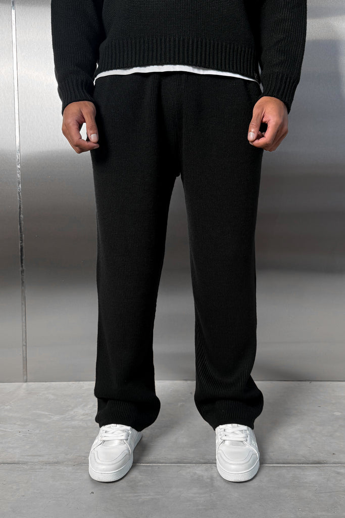 Relaxed Knitted Jogger - Black