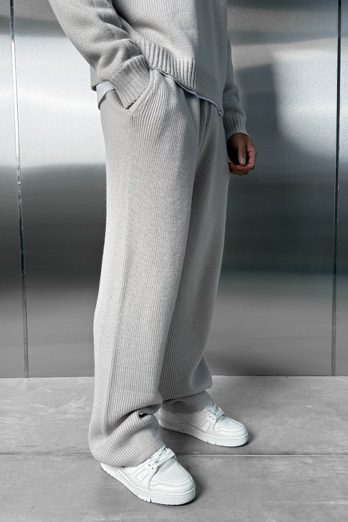 Relaxed Knitted Jogger - Grey