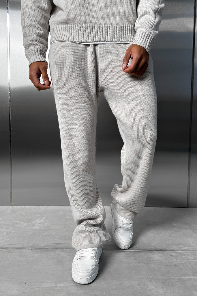 Relaxed Knitted Jogger - Grey