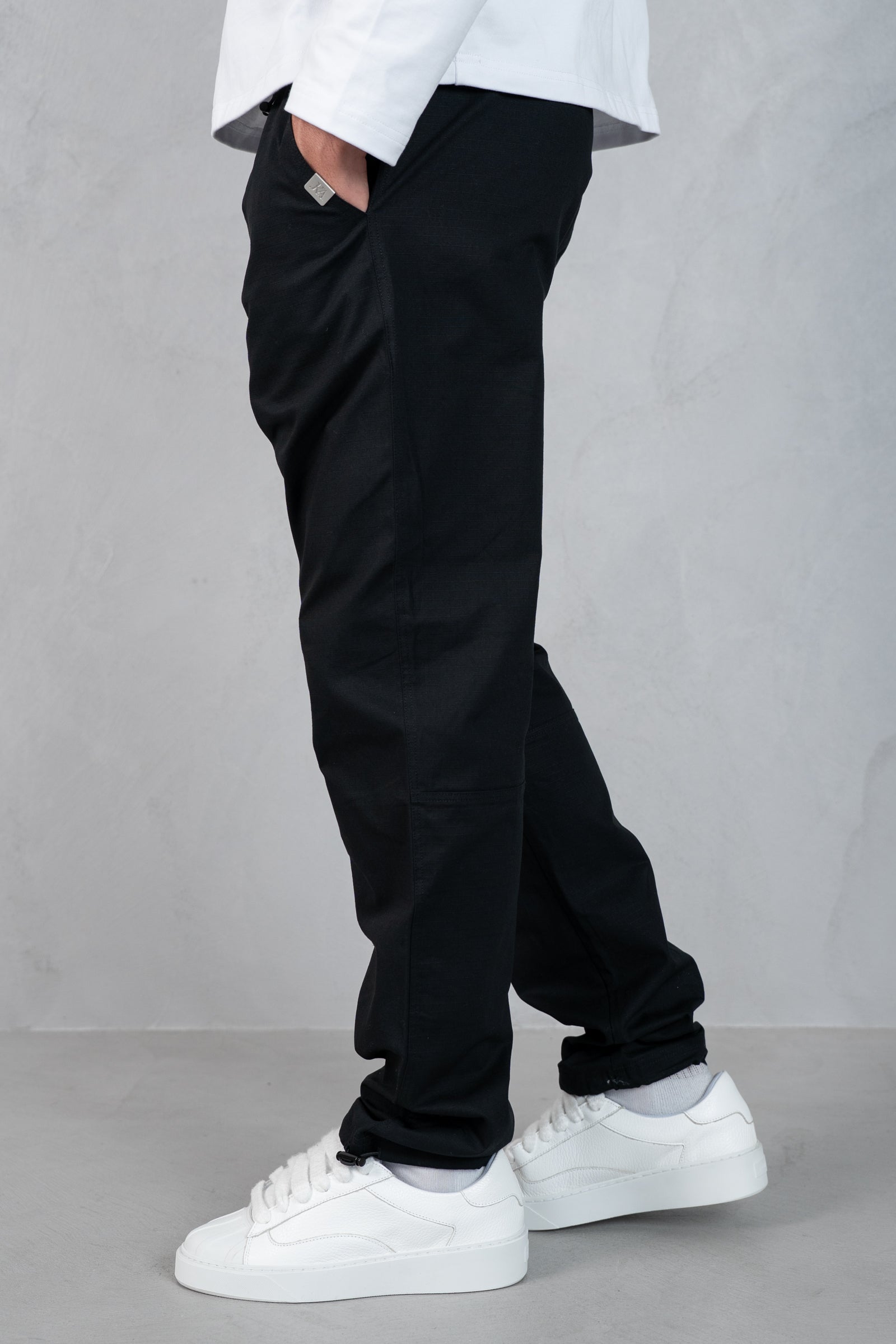Essential Ripstop Straight Leg Cargo Pant - Black