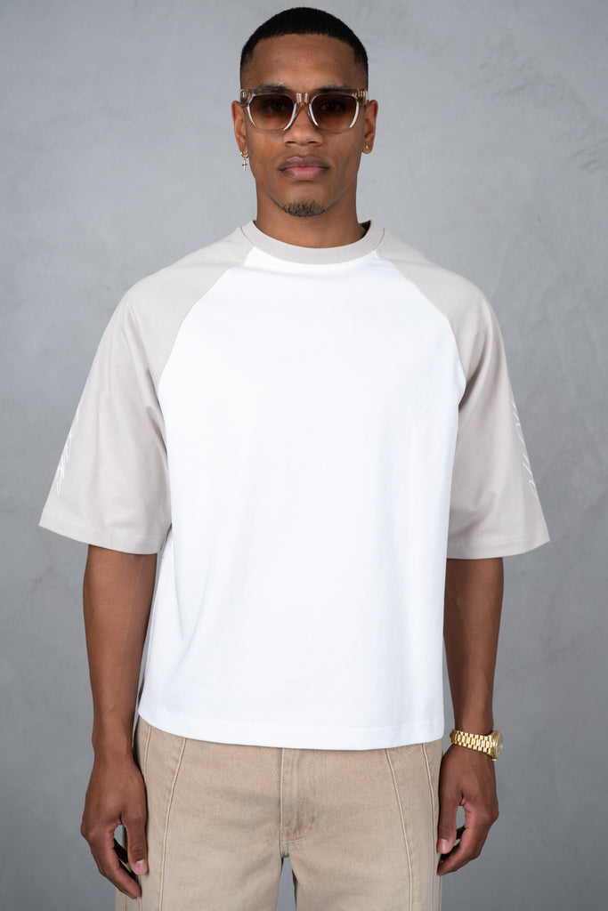 Scripture Raglan Boxy T-Shirt - White/Ecru
