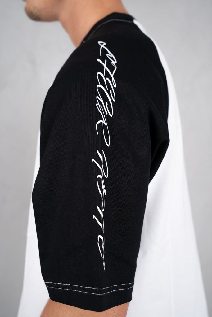 Scripture Raglan Boxy T-Shirt - White/Black