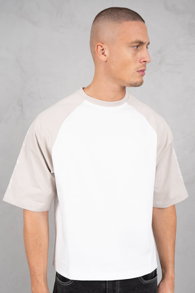 Scripture Raglan Boxy T-Shirt - White/Ecru