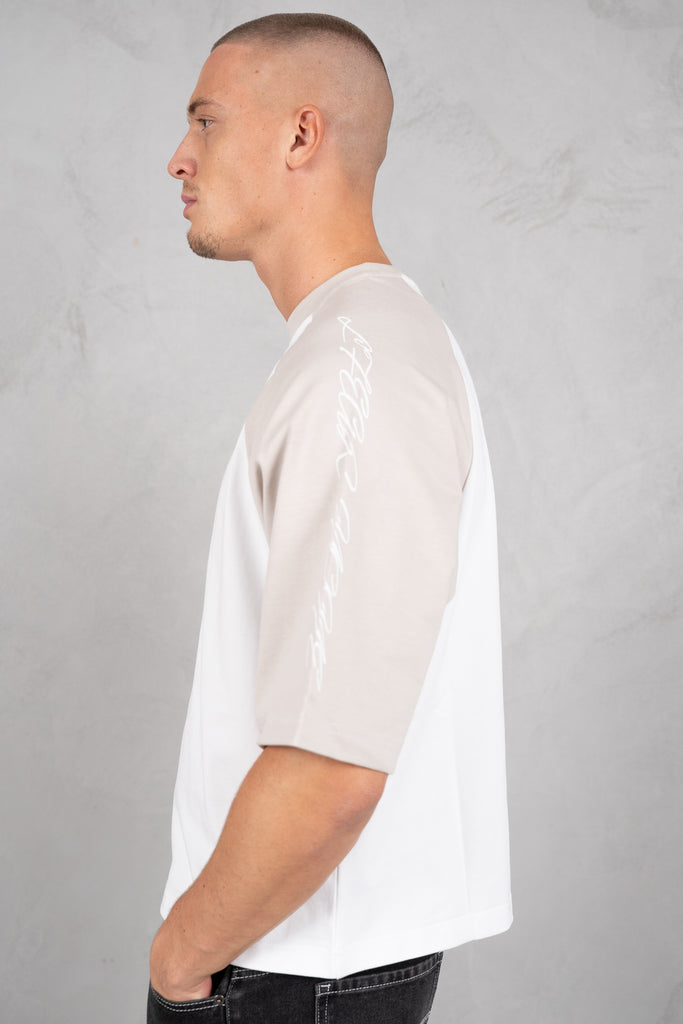 Scripture Raglan Boxy T-Shirt - White/Ecru