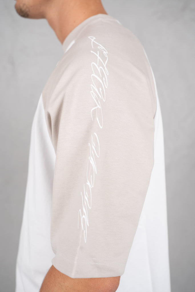 Scripture Raglan Boxy T-Shirt - White/Ecru