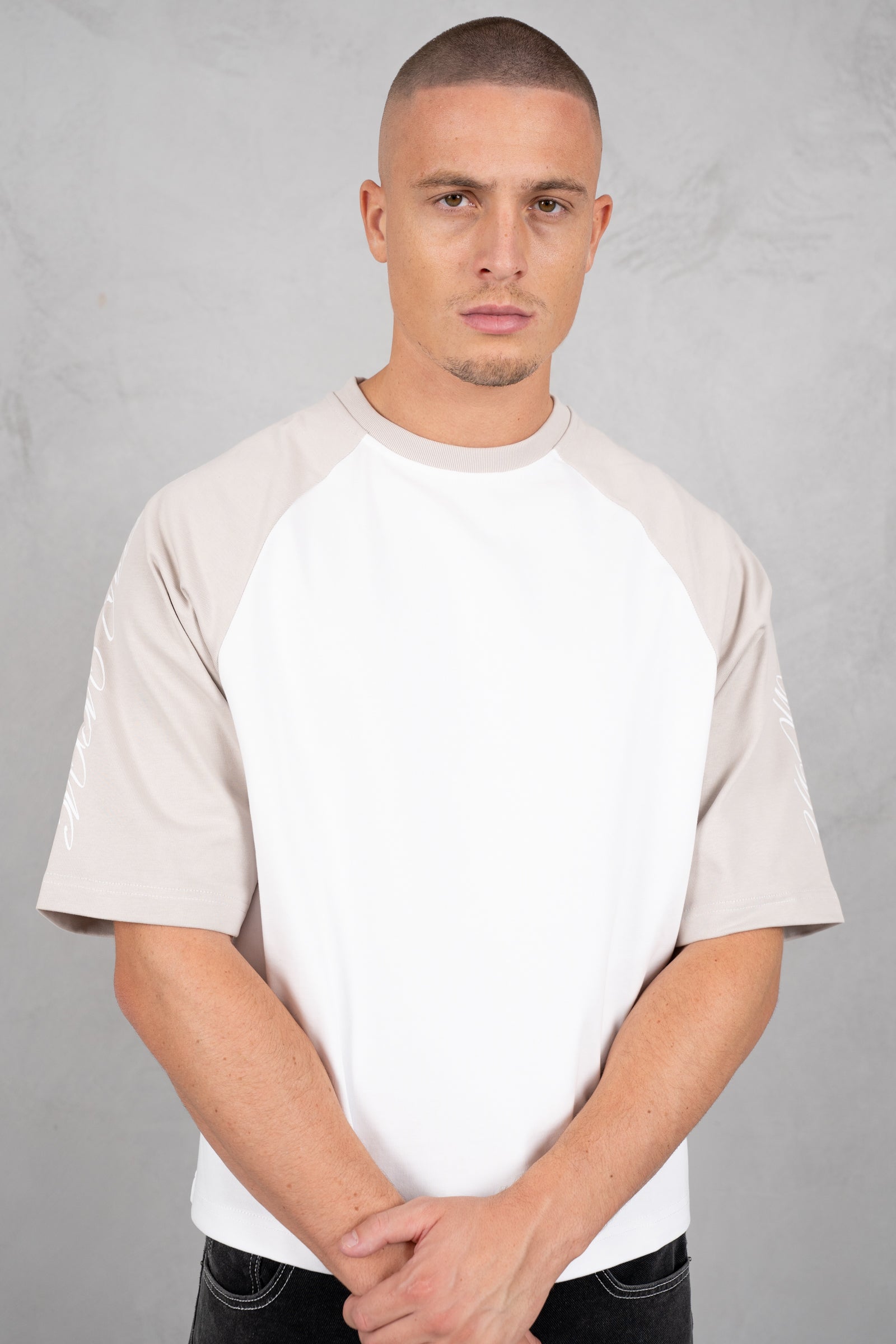 Scripture Raglan Boxy T-Shirt - White/Ecru