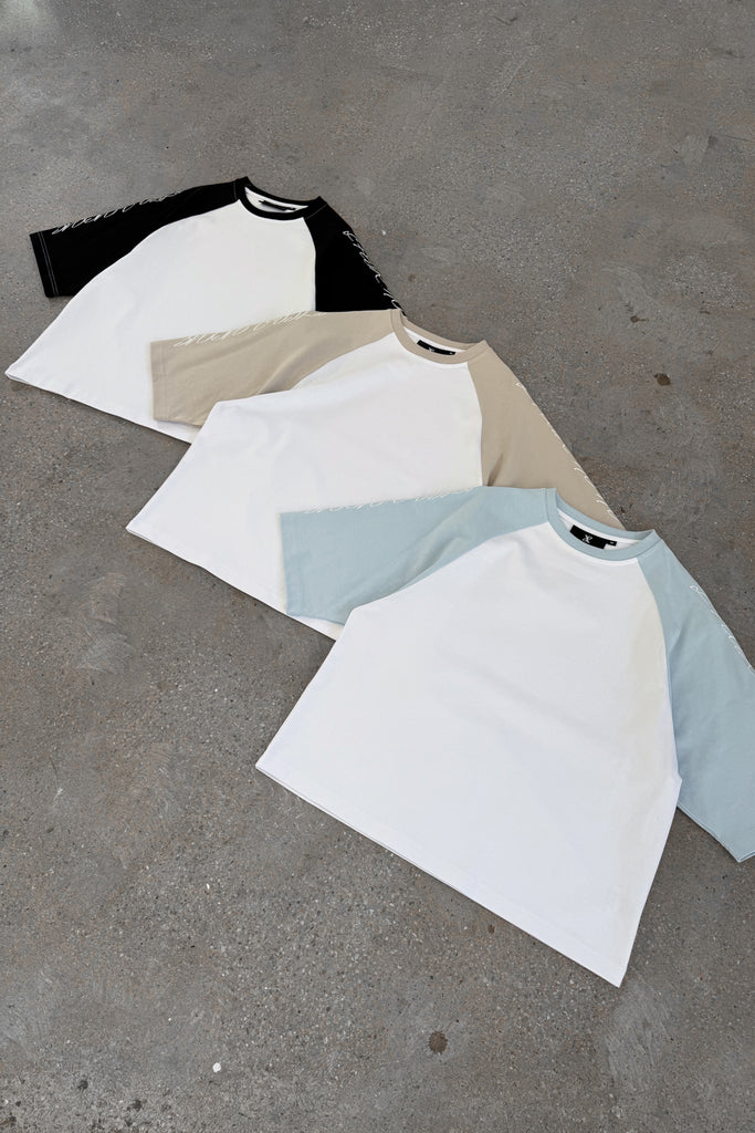 Scripture Raglan Boxy T-Shirt - White/Black