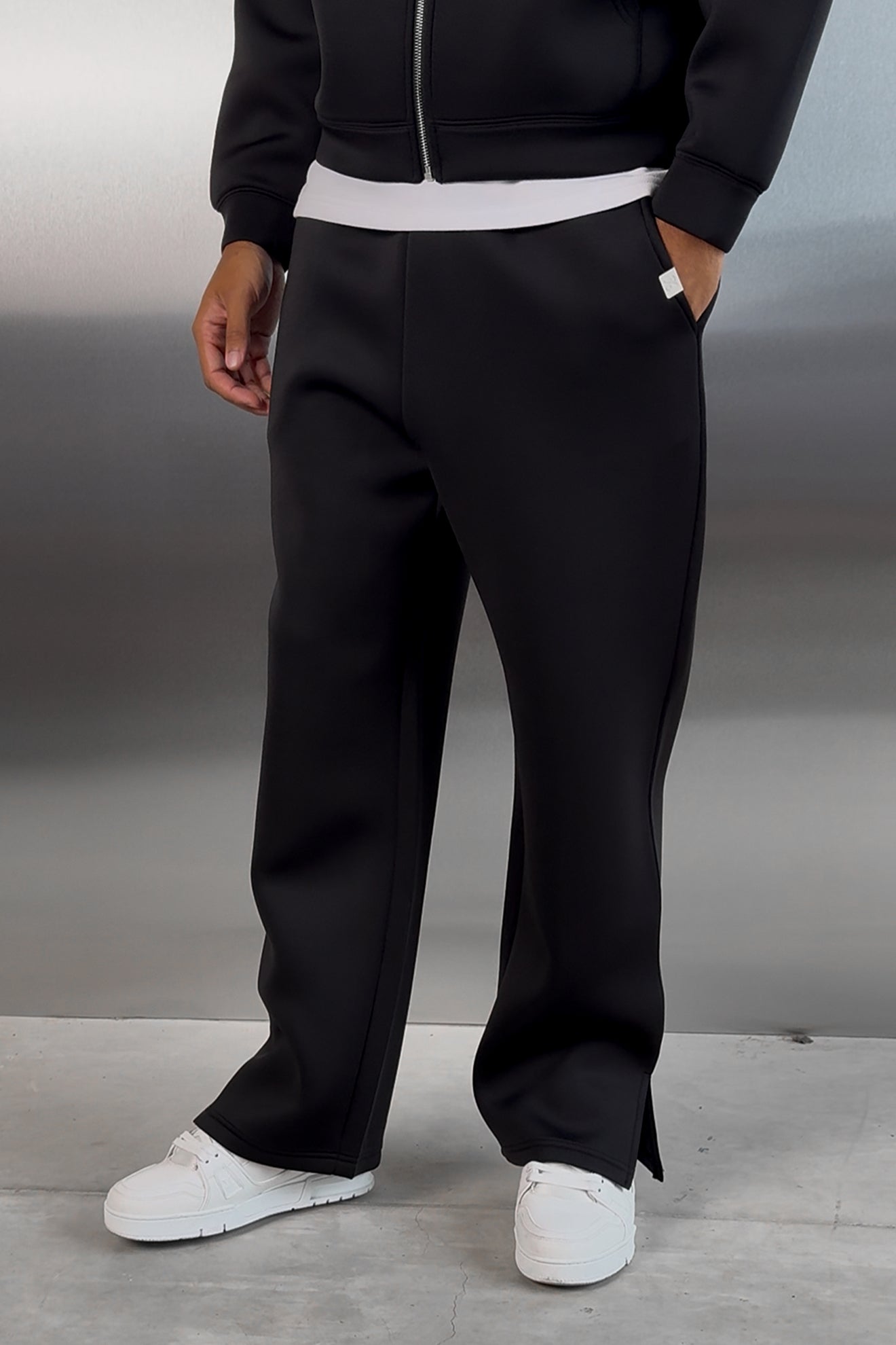 Scuba Split Hem Jogger - Black