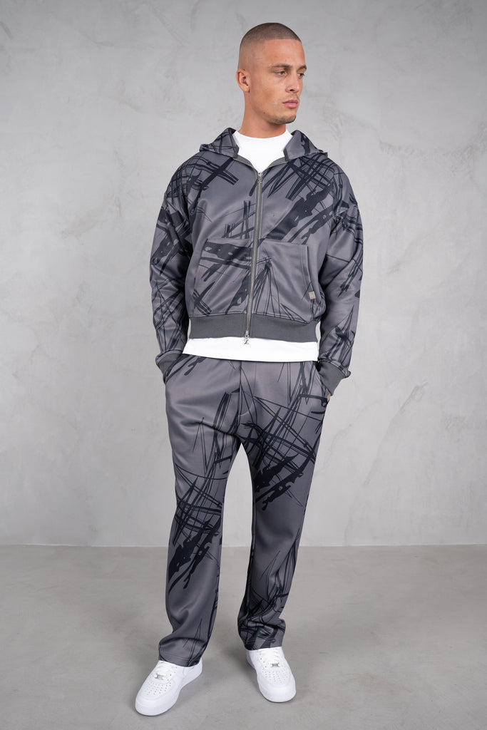 Sketch Boxy Hoodie - Black