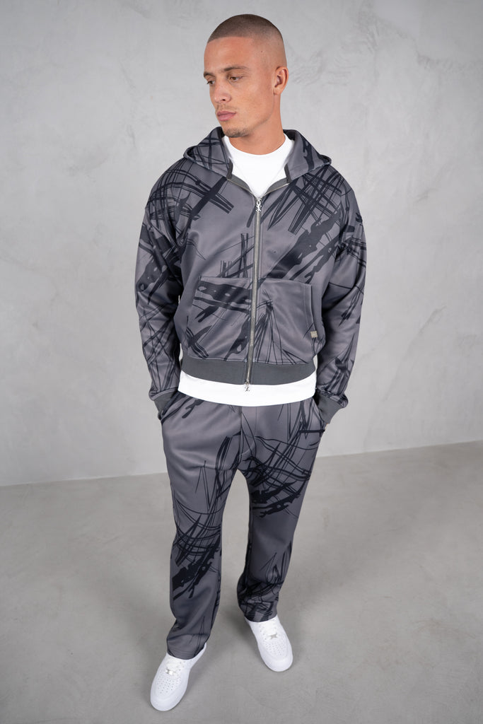 Sketch Boxy Hoodie - Black