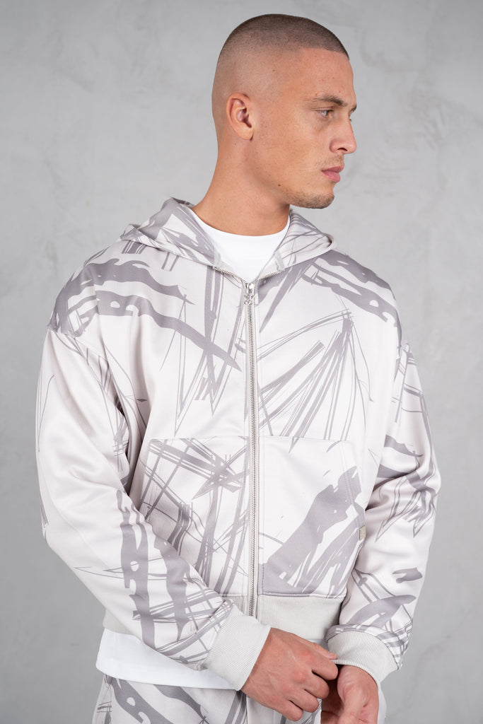Sketch Boxy Hoodie - Grey