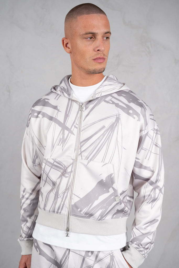 Sketch Boxy Hoodie - Grey