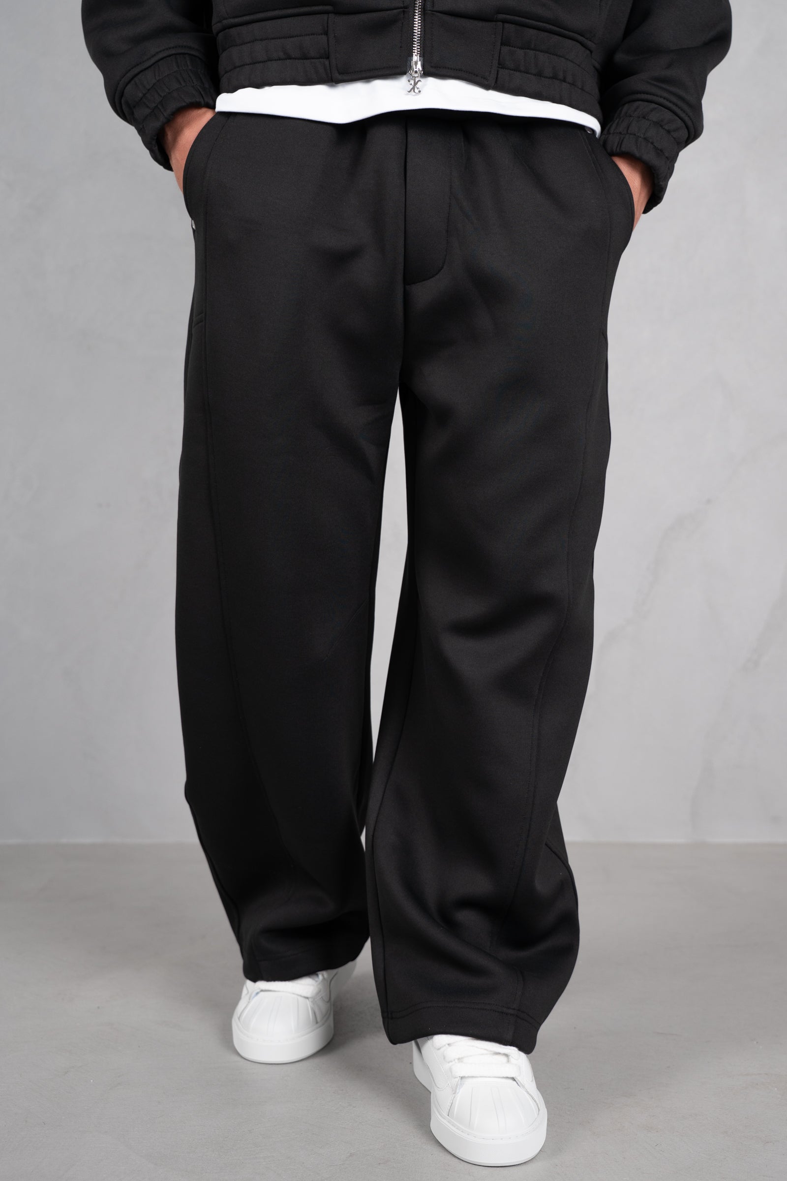 Brushed Scuba Carpenter Jogger - Black