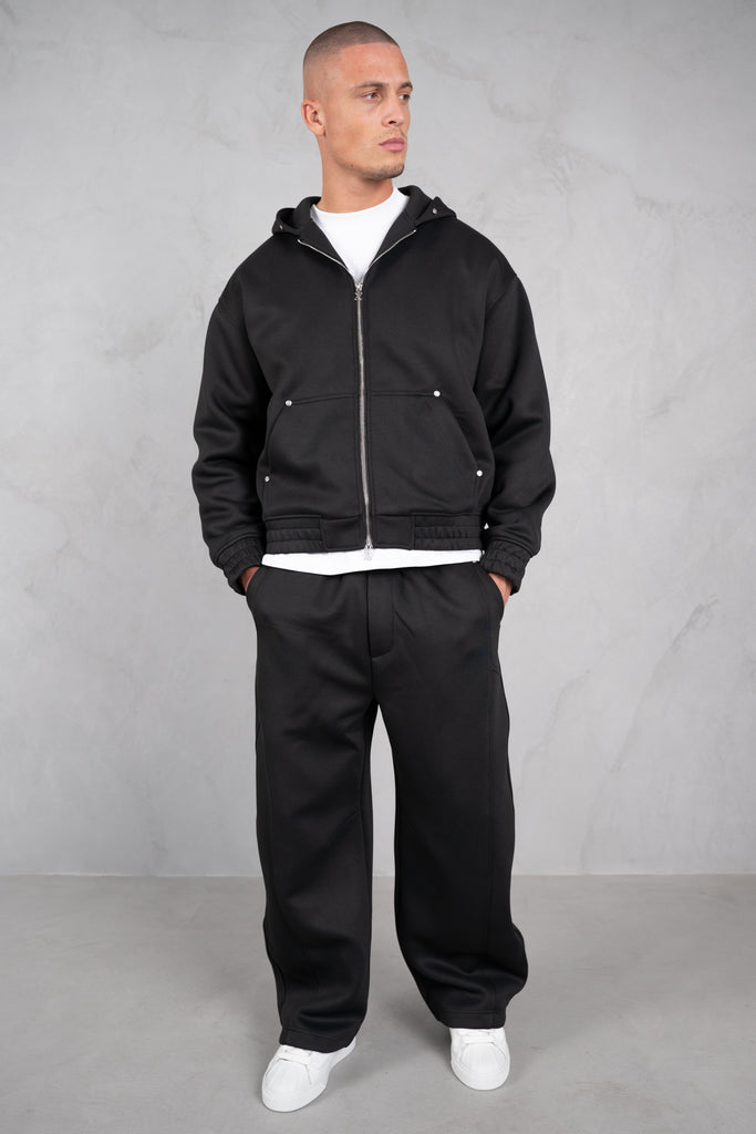 Brushed Scuba Carpenter Jogger - Black