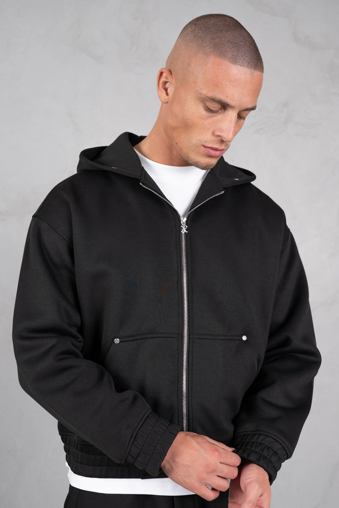 Brushed Scuba Carpenter Jogger - Black