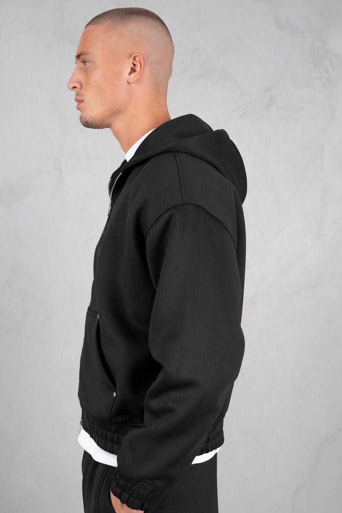 Brushed Scuba Carpenter Hoodie - Black