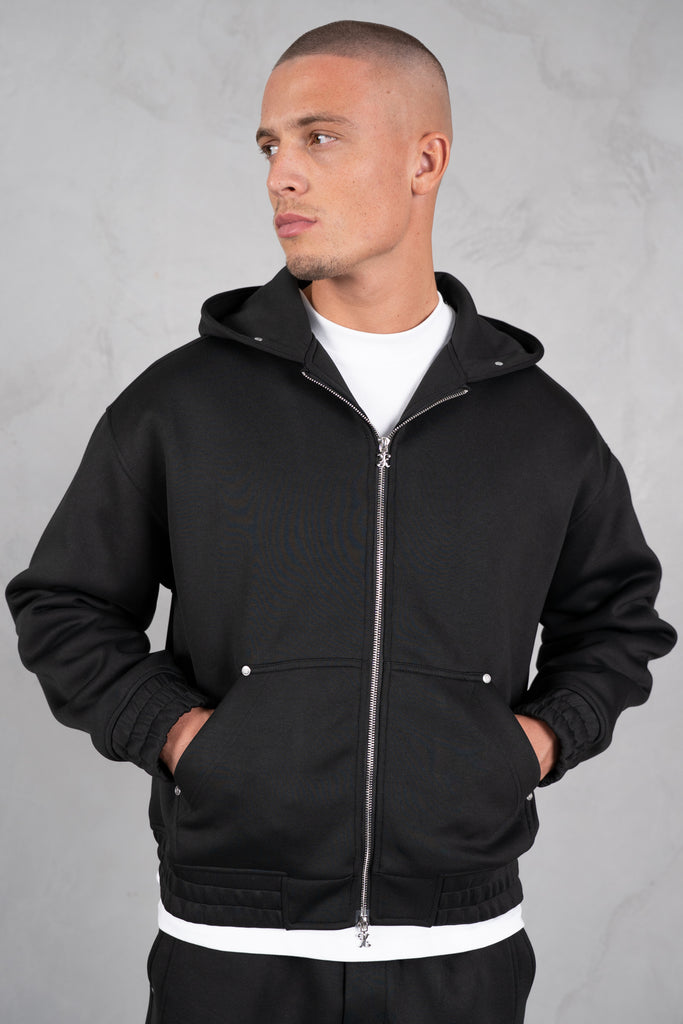 Brushed Scuba Carpenter Hoodie - Black