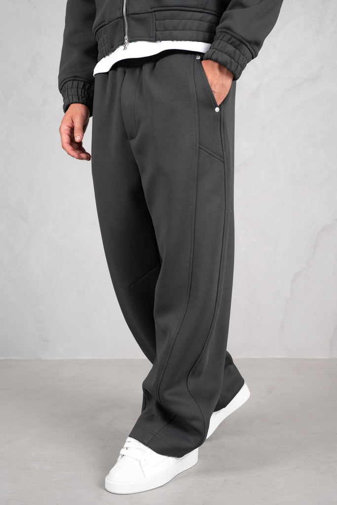 Brushed Scuba Carpenter Jogger - Charcoal