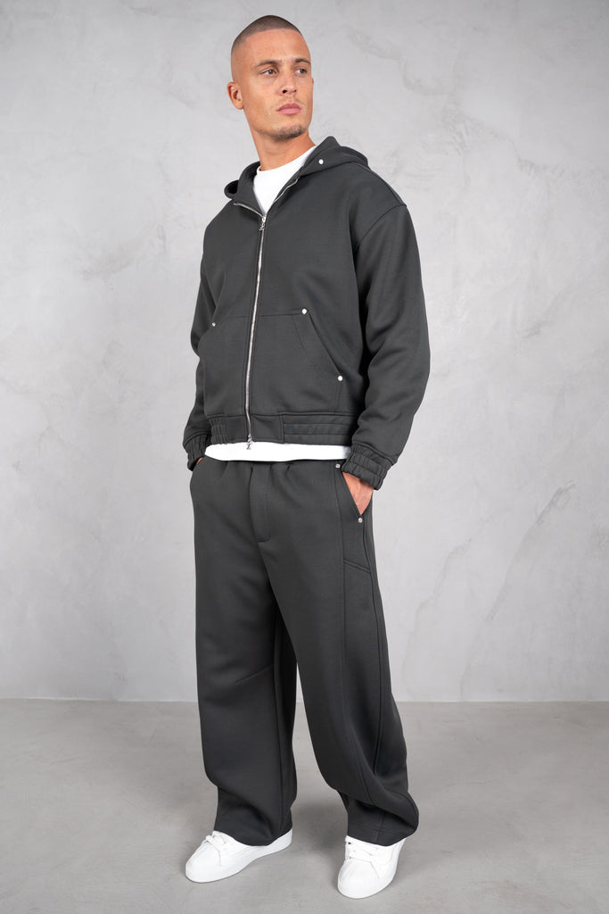 Brushed Scuba Carpenter Jogger - Charcoal