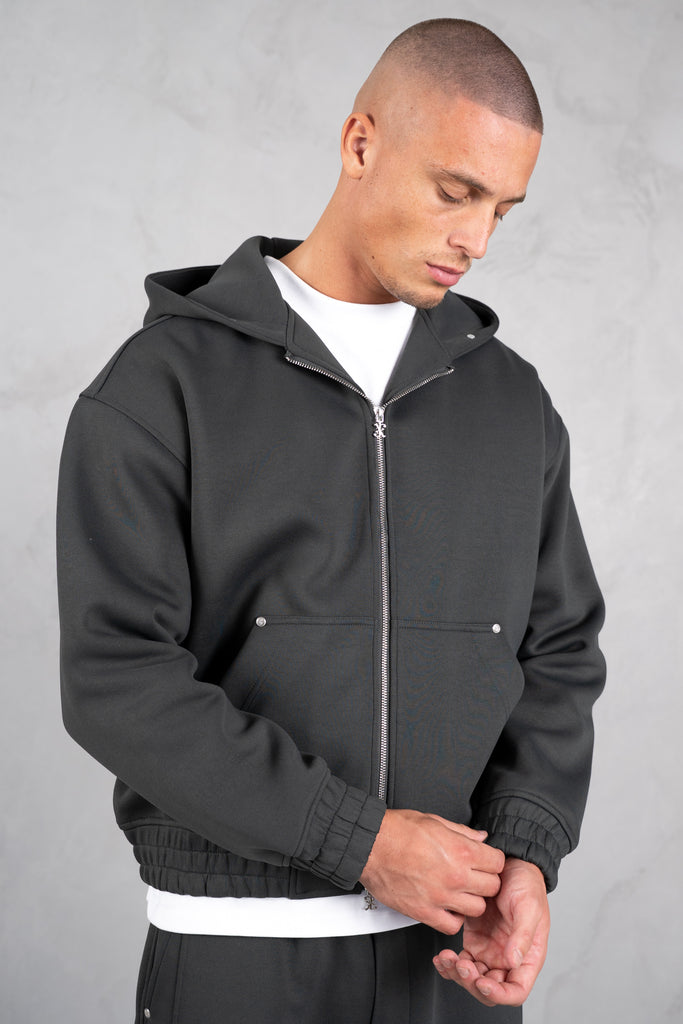 Brushed Scuba Carpenter Jogger - Charcoal