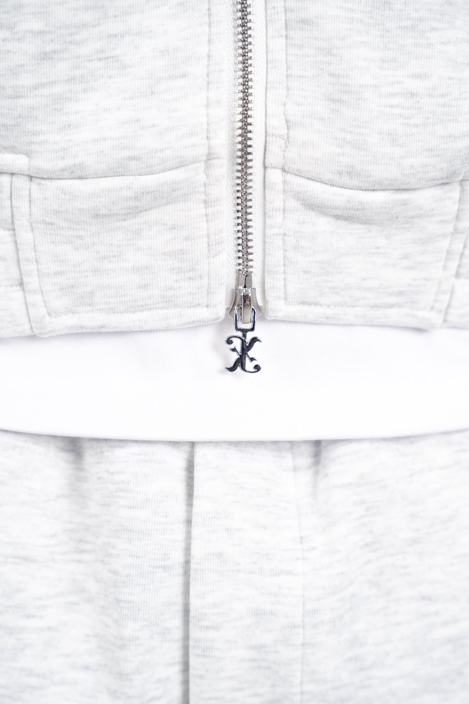 Brushed Scuba Carpenter Hoodie - Grey Marl