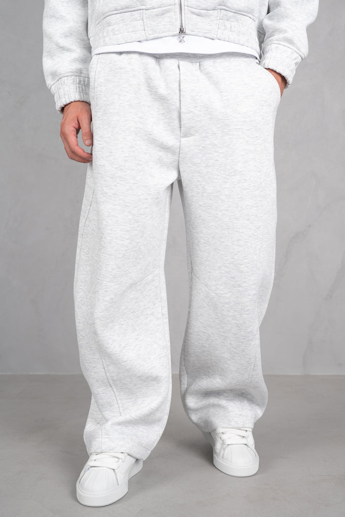 Brushed Scuba Carpenter Jogger - Grey Marl