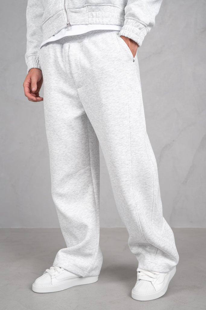 Brushed Scuba Carpenter Jogger - Grey Marl