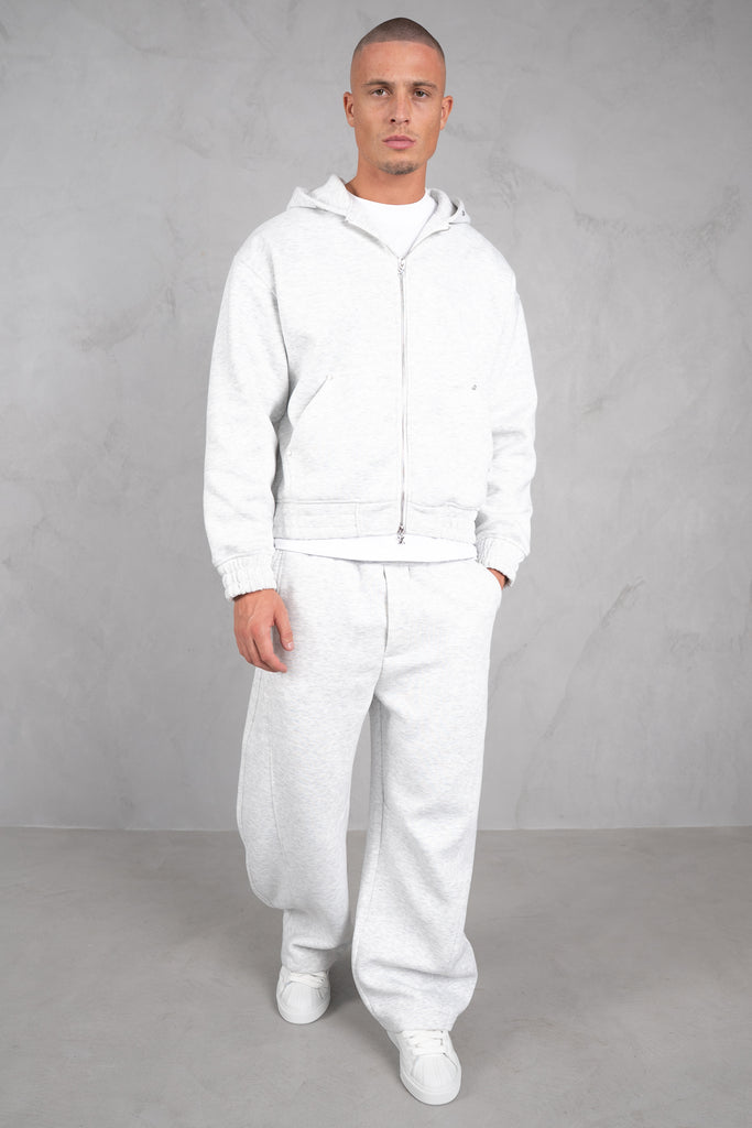 Brushed Scuba Carpenter Jogger - Grey Marl