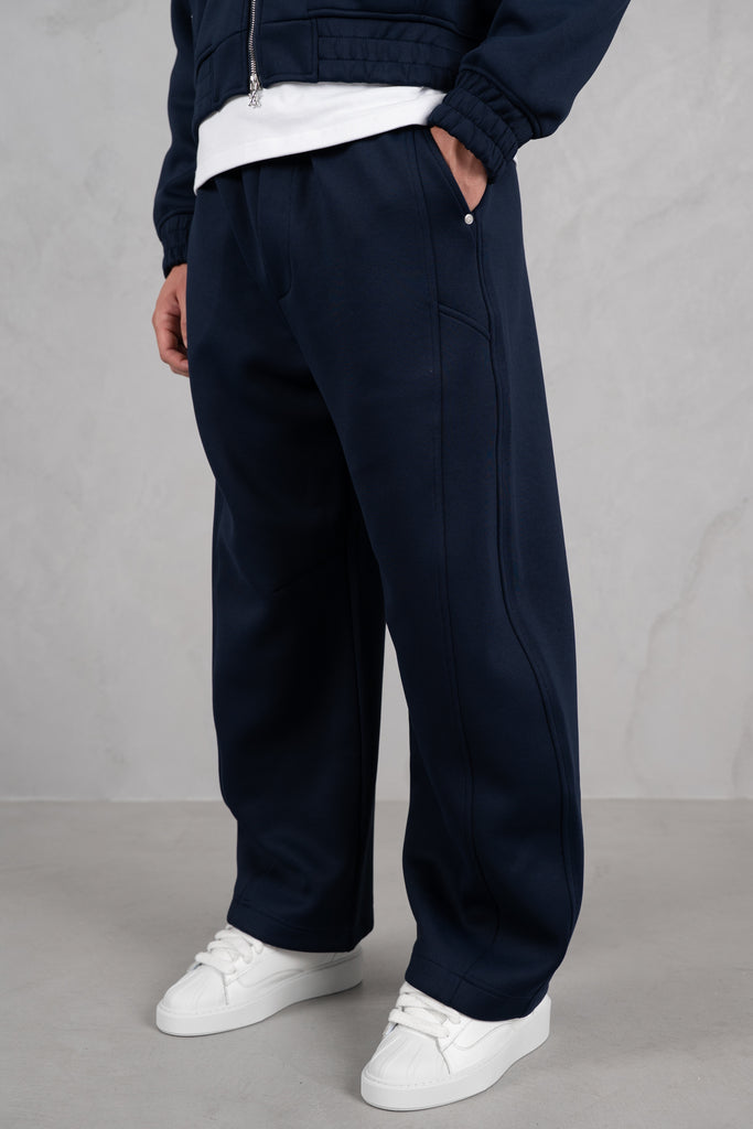 Brushed Scuba Carpenter Jogger - Navy