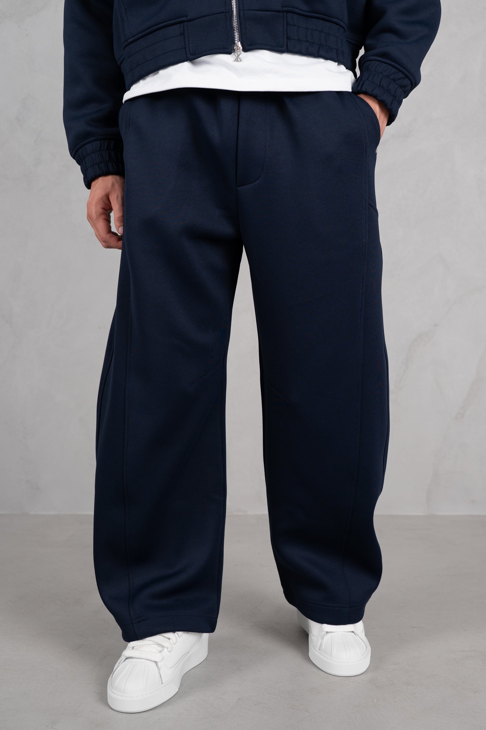 Brushed Scuba Carpenter Jogger - Navy