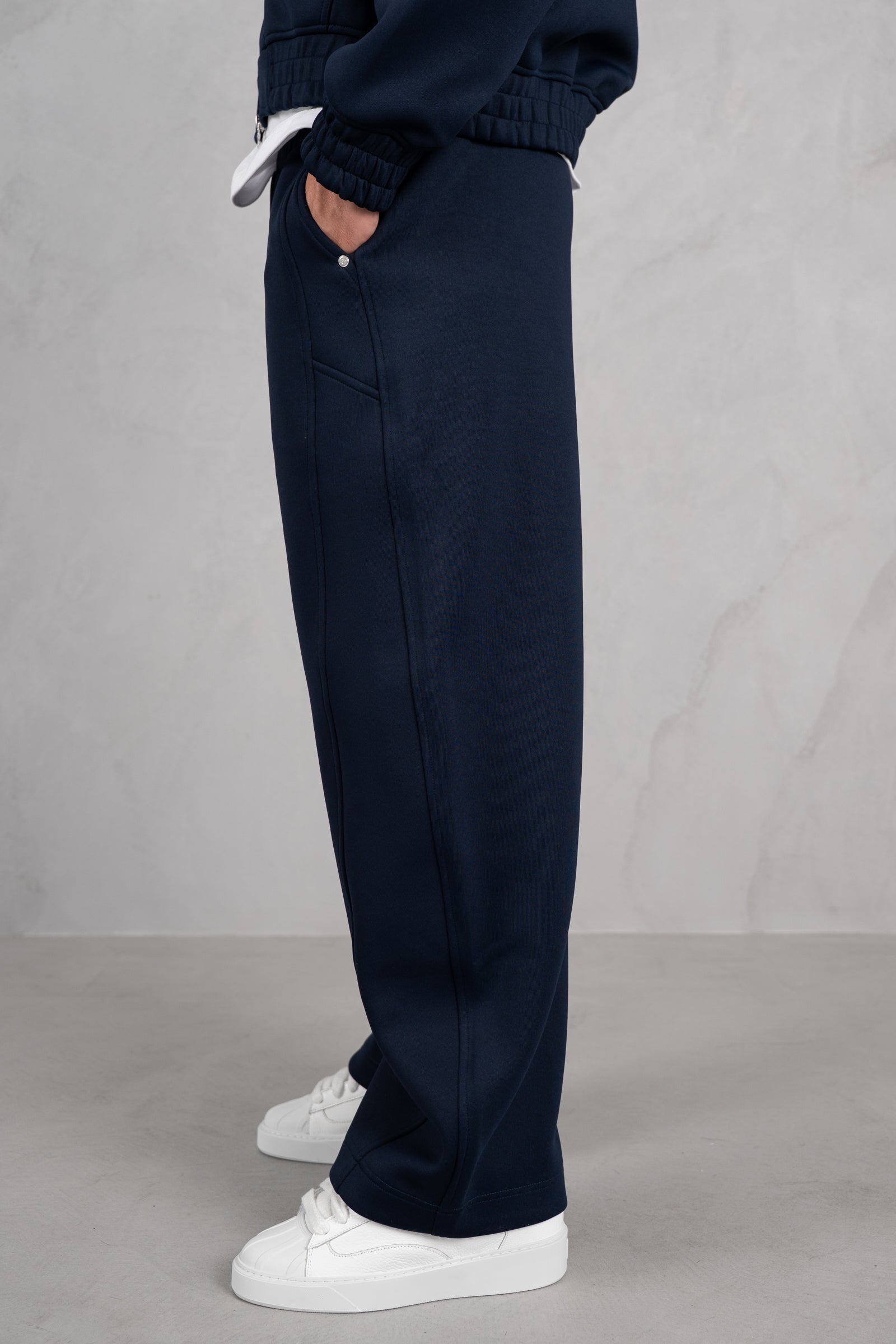 Brushed Scuba Carpenter Jogger - Navy