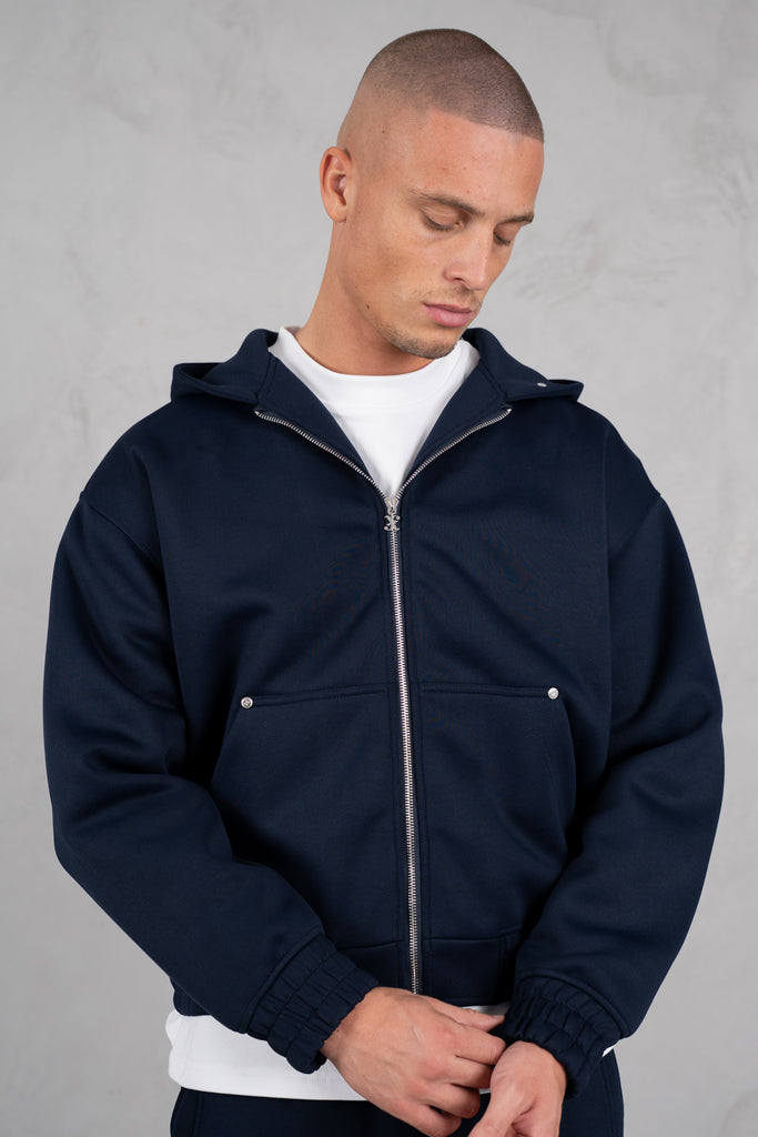 Brushed Scuba Carpenter Jogger - Navy