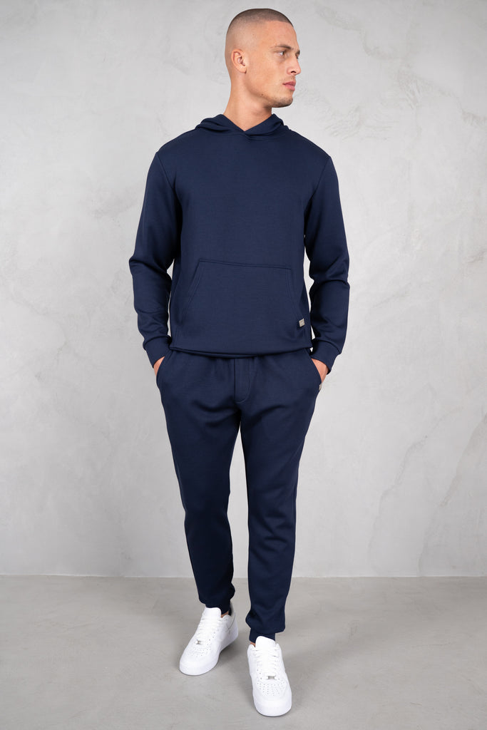 Soft Scuba Regular Fit Hoodie - Navy