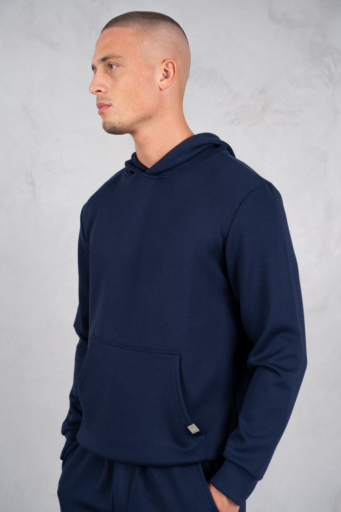 Soft Scuba Regular Fit Hoodie - Navy