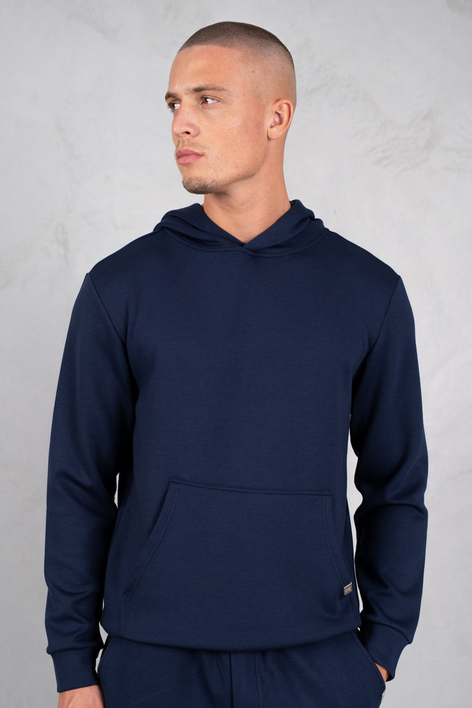 Soft Scuba Regular Fit Hoodie - Navy