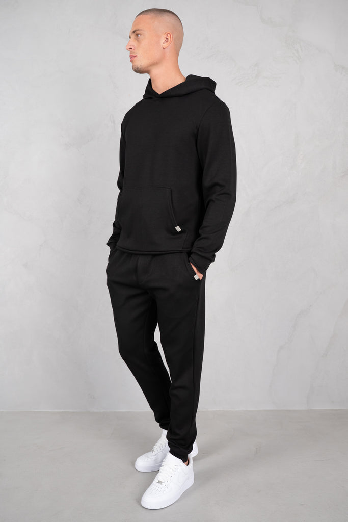 Soft Scuba Regular Fit Hoodie - Black
