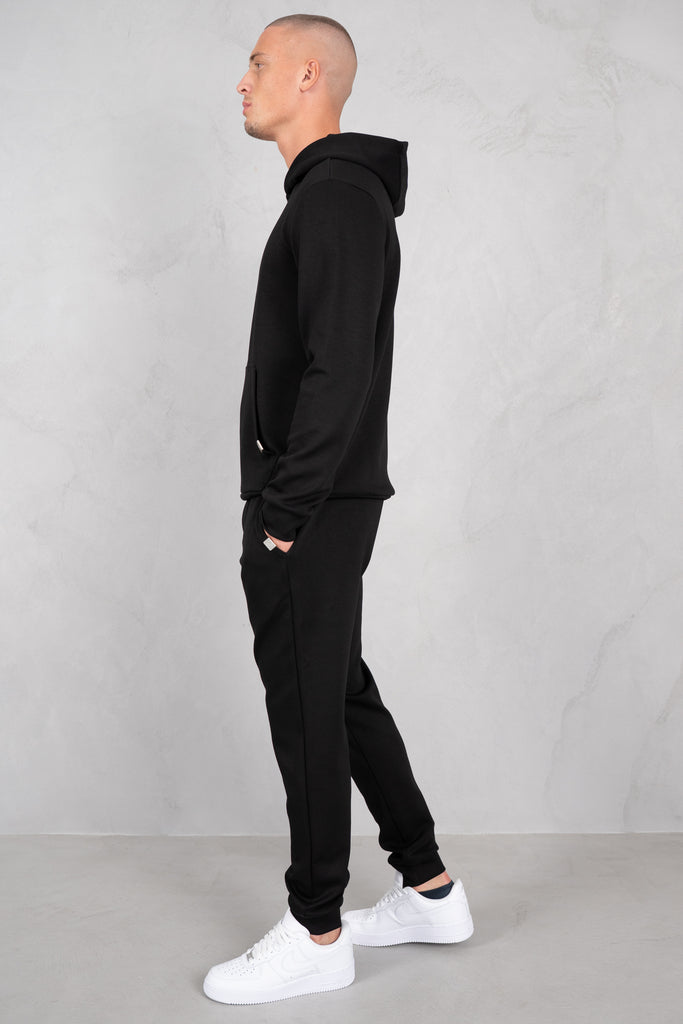Soft Scuba Regular Fit Hoodie - Black