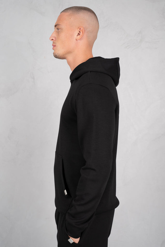 Soft Scuba Regular Fit Hoodie - Black